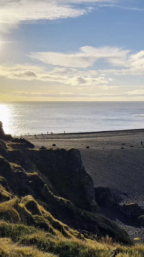 Cliffs and volcanic rock formations in Snæfellsjökull National Park 動画素材 320150448