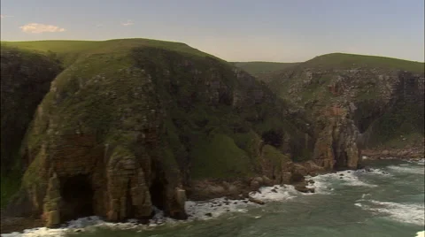 Cliffs And Waterfall Video stock 65433823