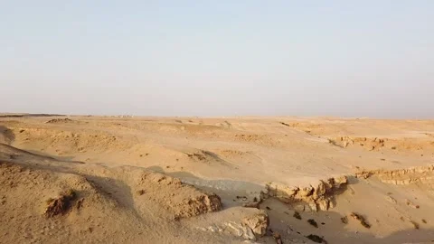 Cliffs in the Arabian Desert of Kuwait Video stock 146347874