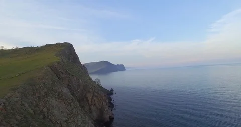 Cliffs of Baikal lake 스톡 동영상 93193696
