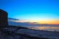 Cliffs, beach and sunset 2350 Photo