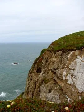 Cliffs of Cabo da Roca (Cape Roca) in Sintra. The most western point of Europ Stock Photos