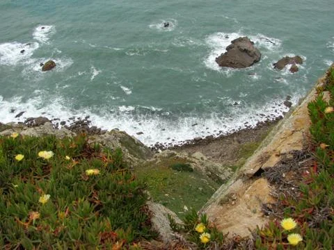 Cliffs of Cabo da Roca (Cape Roca) in Sintra. The most western point of Europ Stock Photos