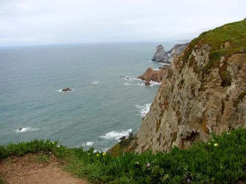 Cliffs of Cabo da Roca (Cape Roca) in Sintra. The most western point of Europ Foto stock