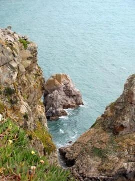 Cliffs of Cabo da Roca (Cape Roca) in Sintra. The most western point of Europ Stock Photos