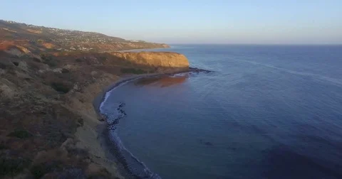 Cliffs on California coastline Stock Footage 76633945