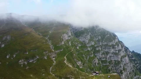 Cliffs in the Carpathian mountains , Romania Stock Footage 137936738