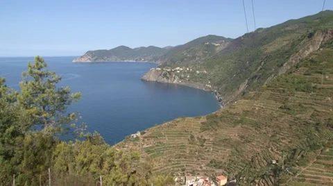 Cliffs of the Cinque Terre Stock Footage 22413907