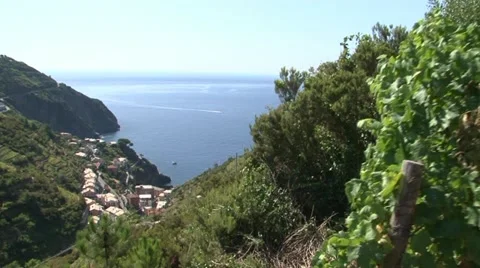 Cliffs of the Cinque Terre Stock Footage 22413942