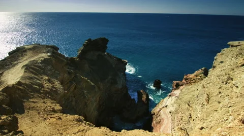 Cliffs coast of atlantic ocean Vídeo Stock 46838415