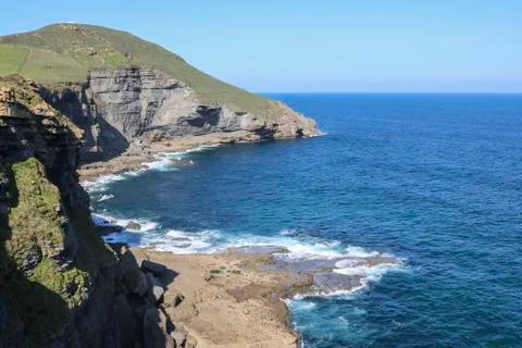 Cliffs on the coast of Cantabria. Foto stock