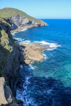 Cliffs on the coast of Cantabria. Stock Photos