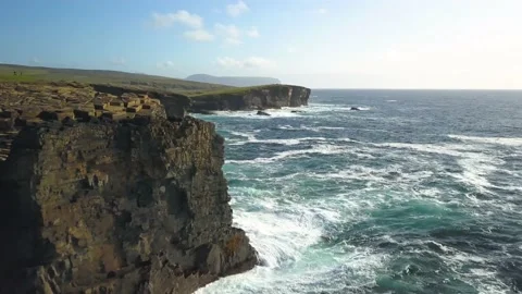 Cliffs at the coast Stock Footage 219810902