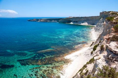 Cliffs, coast of malta Foto stock