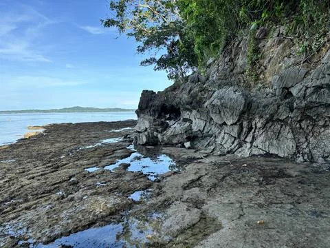 Cliffs on the coast Stock Photos