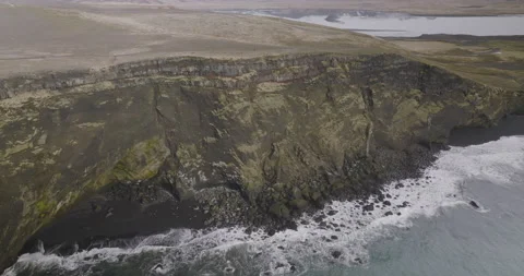 Cliffs &amp; Coasts of Dyrhólaey in Iceland Stock Footage 228656749