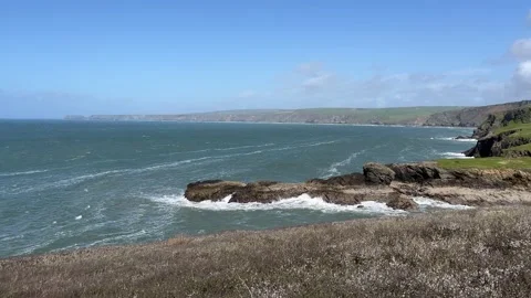 Cliffs of Cornwall England 스톡 동영상 238665184