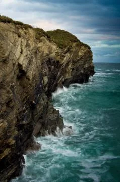 Cliffs of cornwall Stock Photos