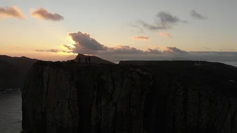 Cliffs of dawn and the Atlantic Ocean Stock Footage 120744449