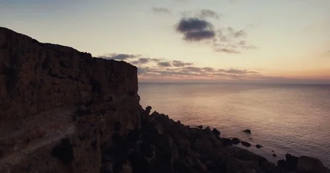 Cliffs at Dawn Stock Footage 75215059