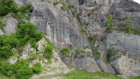 Cliffs on Doftana Valley , Prahova County, Romania Stock-Footage 132246341
