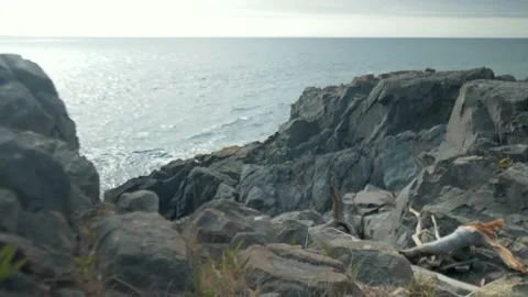 The cliffs of Downeast Maine 库存影片 137678089