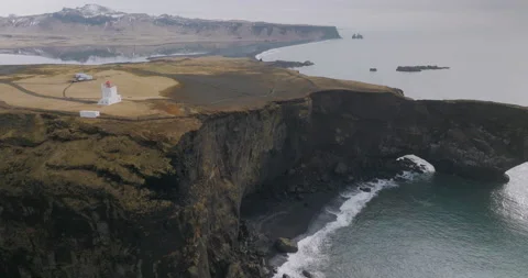Cliffs of Dyrhólaey in Iceland Stock Footage 228654377