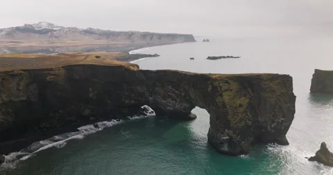 Cliffs of Dyrhólaey in Iceland Stock Footage 228654378