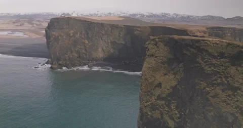 Cliffs of Dyrhólaey in Iceland Stock Footage 228654438