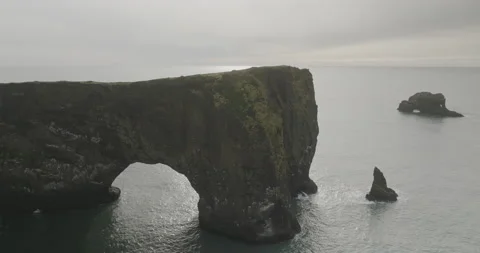 Cliffs of Dyrhólaey in Iceland Stock Footage 228656089