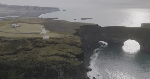 Cliffs of Dyrhólaey in Iceland Stock Footage 228656216