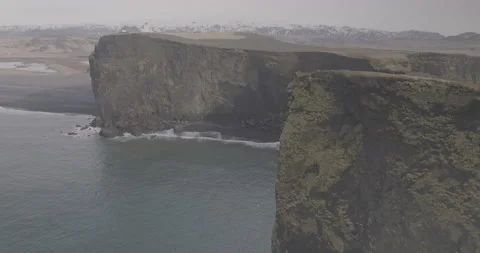 Cliffs of Dyrhólaey in Iceland Stock Footage 228656377