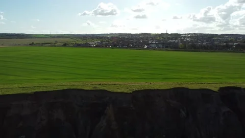 Cliffs on the English beach from a drone Stock Footage 188870071