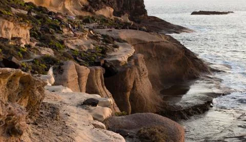 Cliffs eroded by an ocean Stock Photos
