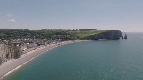 Cliffs of Etretat Stock Footage 277442168