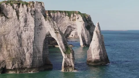 Cliffs of Etretat Stock Footage 277442173