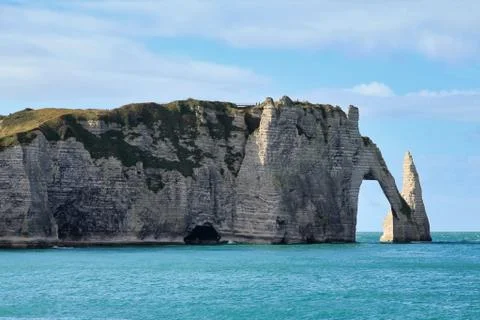 The cliffs of Etretat Stock Photos