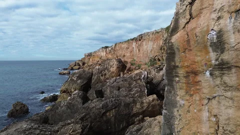 Cliffs of Farol de Guia near Lisbon, Portugal Video stock 321430004