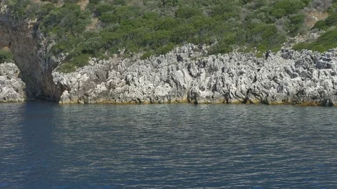 Cliffs on the Greek Islands Stock Footage 77356718
