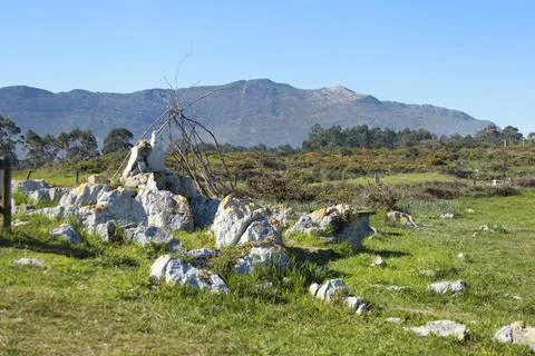 The Cliffs of Hell with beautiful rock formations and coves in Ribadesella .. Stock-Fotos