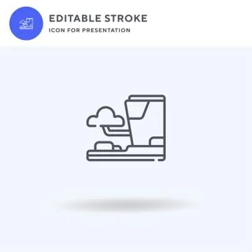 Cliffs icon vector, filled flat sign, solid pictogram isolated on white, logo 스톡 일러스트