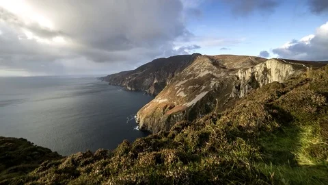 Cliffs in Ireland time lapse Stock Footage 71731139