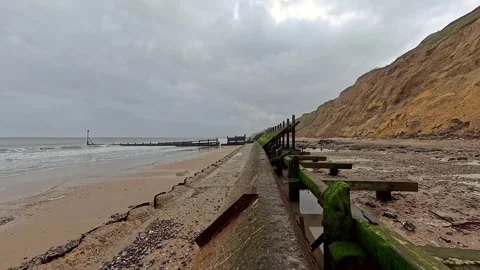 The cliffs on the Jurassic coast Video stock 307774349