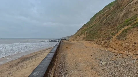 The cliffs on the Jurassic coast, Norfolk Video stock 307775683