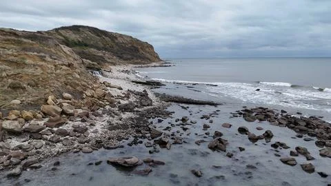 Cliffs of the Jurassic Coastline Stock Photos