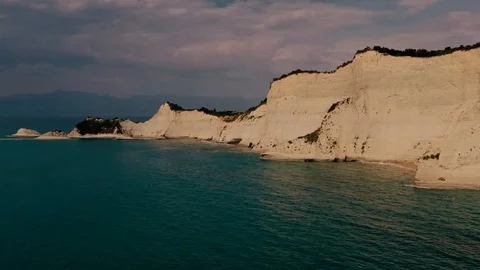 Cliffs of Logas beach Peroulades, Greece Stock Footage 111819152