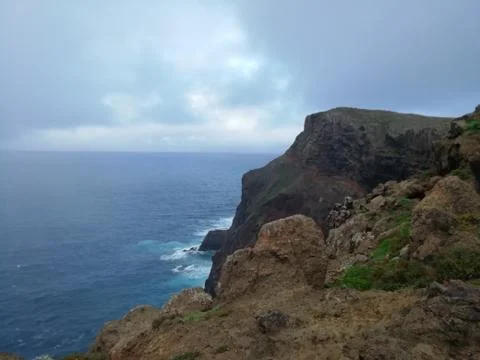 Cliffs in Madeira 库存照片