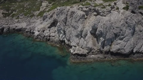 Cliffs on the Mediterranean Sea - Aerial Stock Footage 147326328