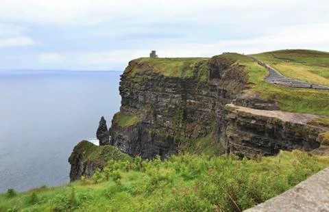 Cliffs of Moher and Atlantic Ocean. Stock Photos