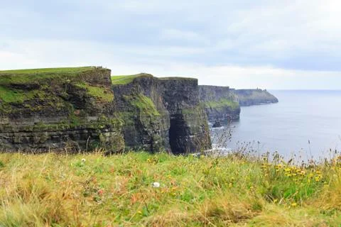 Cliffs of Moher and Atlantic Ocean. Stock Photos